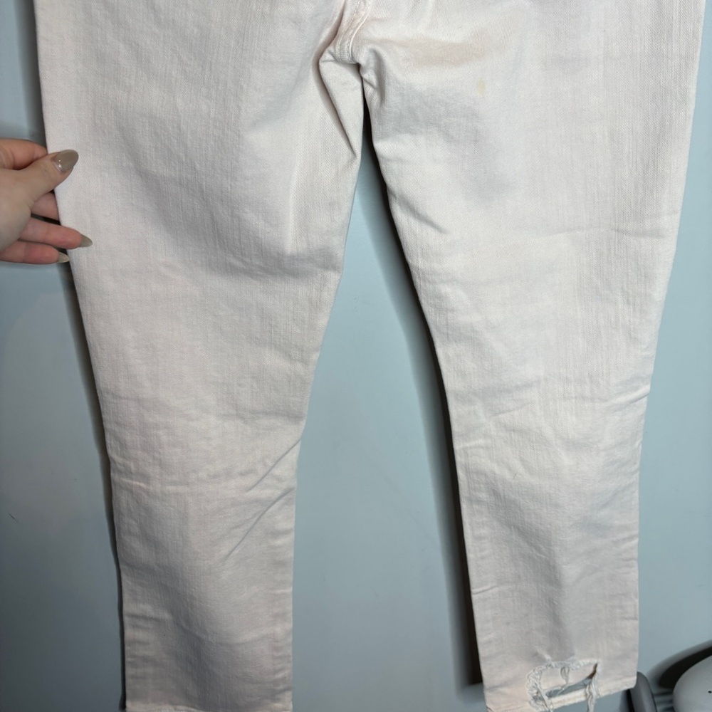 Mother The Rascal Ankle Jeans 27 Soft Pink High Rise Distressed - Picture 10 of 10